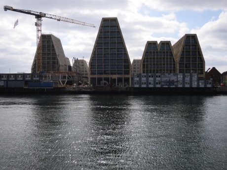 new construction, Copenhagen; business on lower floor, residences above